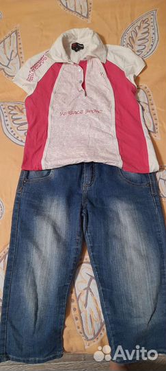 Сарафан для девочки школьный и кофточка versace