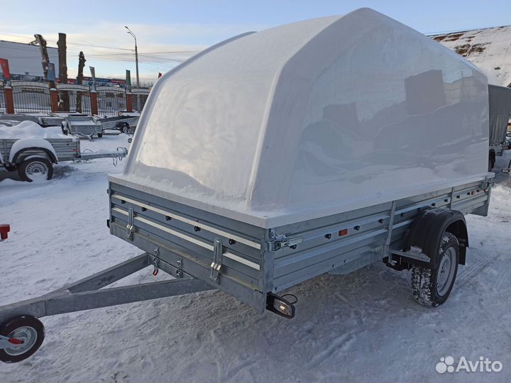 Прицеп с Крышкой. Кузов 3,46х1,51м, для снегохода
