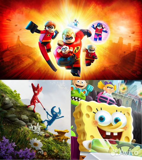 Kart Racers + Unravel 2 + Суперсемейка PS4/PS5