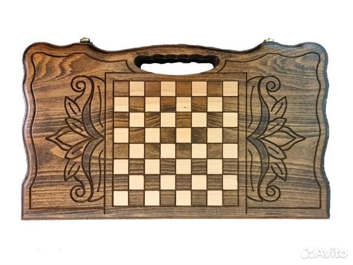 Нарды и шашки резные Величественный Арарат 41 х 46 см бук Армения 62658