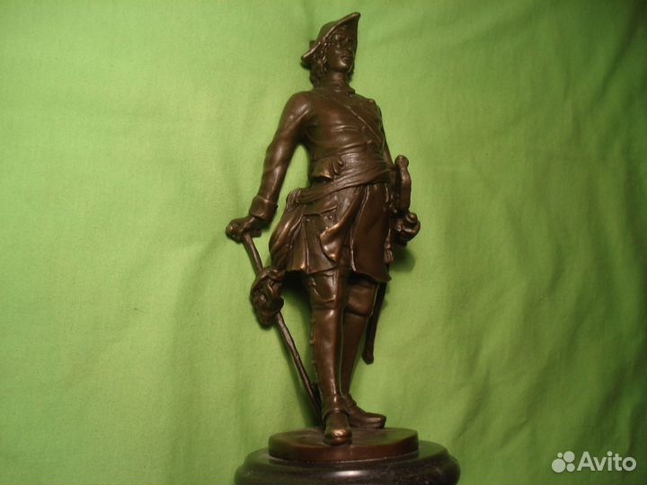 Царь Петр 1 с купюры России 500р 1995г Бронза