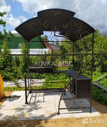 Мангал с крышей