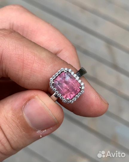 Кольцо с турмалином
