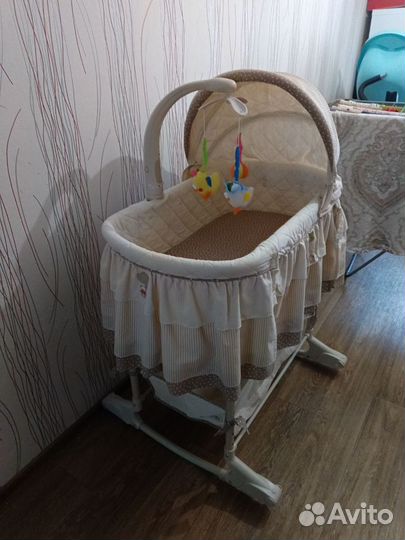 Детская кровать-качалка для новорожденных