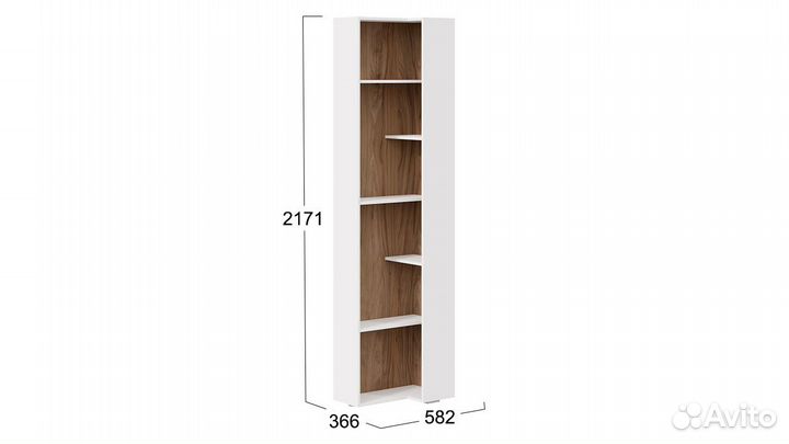 Стеллаж торцевой «Порто» Белый