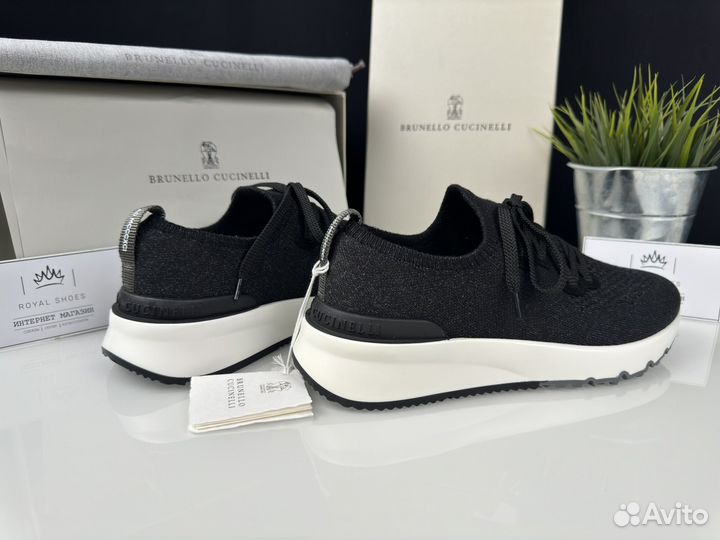 Текстильные мужские кроссовки Brunello Cucinelli