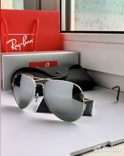 Очки ray ban aviator зеркальные