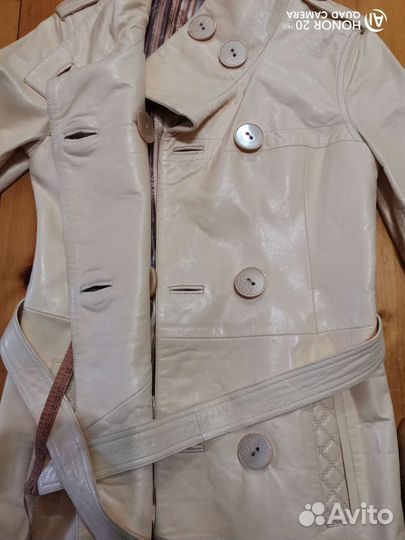 Плащ кожаный