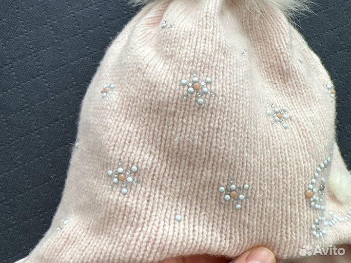 Шапка зимняя на девочку mothercare и шарф benetton