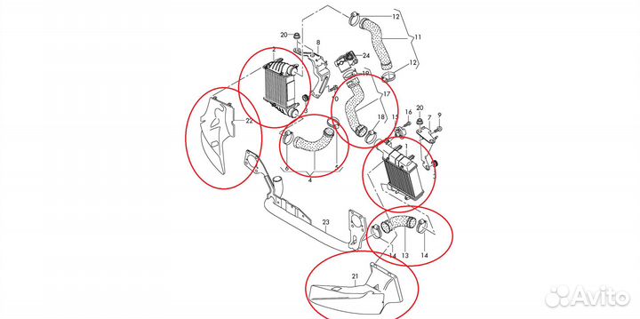 Интеркулер audi a4 b6 / b7