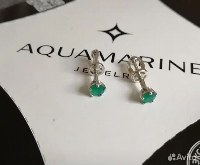 Серебряные серьги с агатами