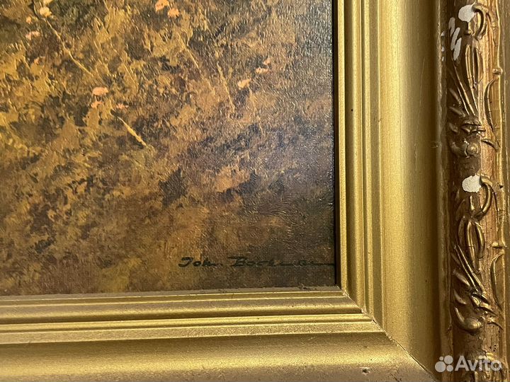 Картина старинная Бохманн misurina lake