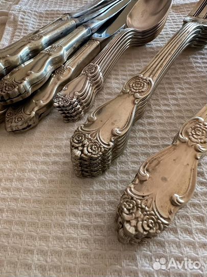 Набор столовых приборов СССР Серебренная Роза