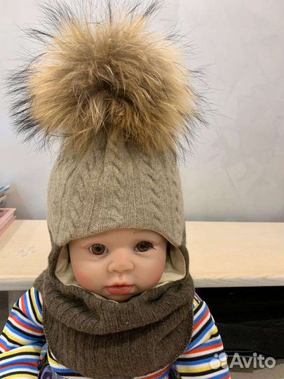 Шапка шлем для мальчика 2года