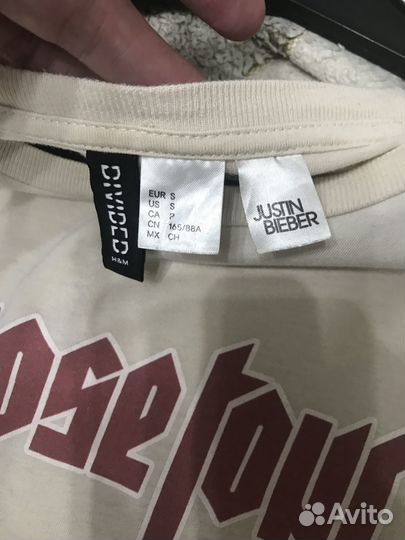 Футболка р S hm H&M justin bieber