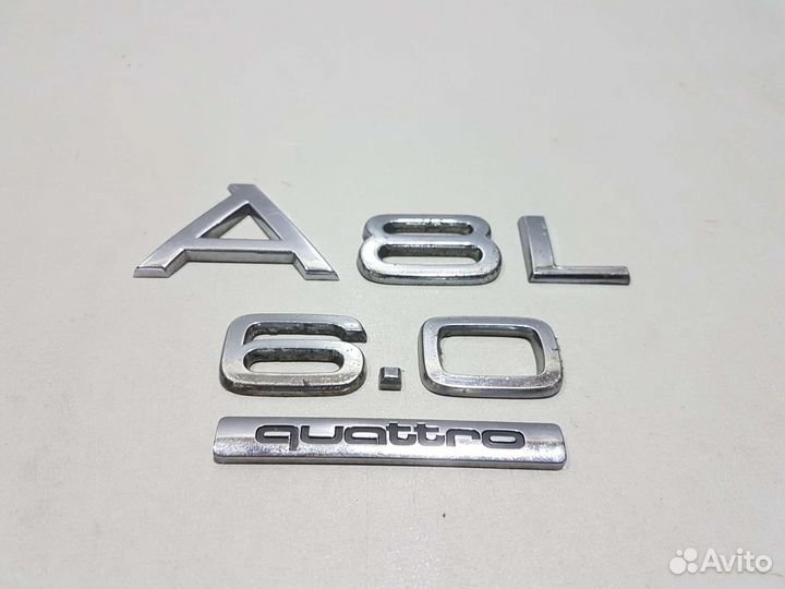 Шильды на крышку багажника 6,0 ауди а8