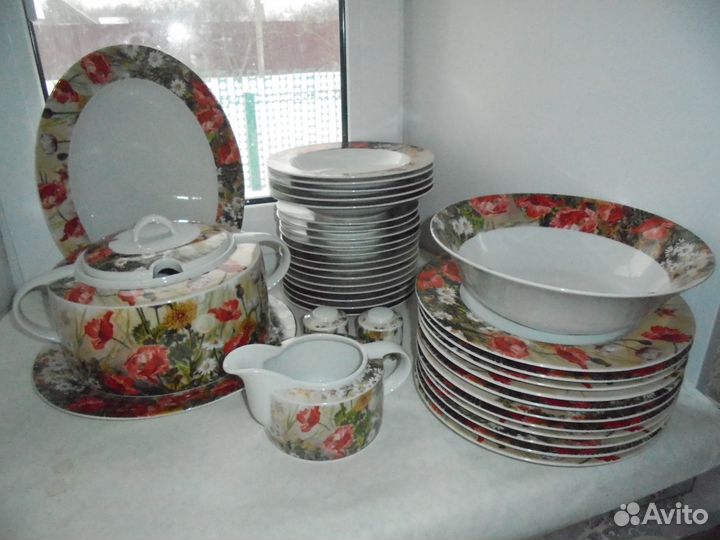 Чайно-кофейно-столовый наб 68 предм Фарфор Чехия