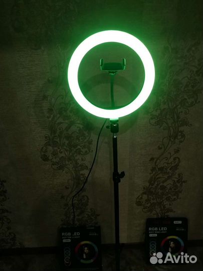 Кольцевая RGB (разноцветная) лампа 26см + штатив