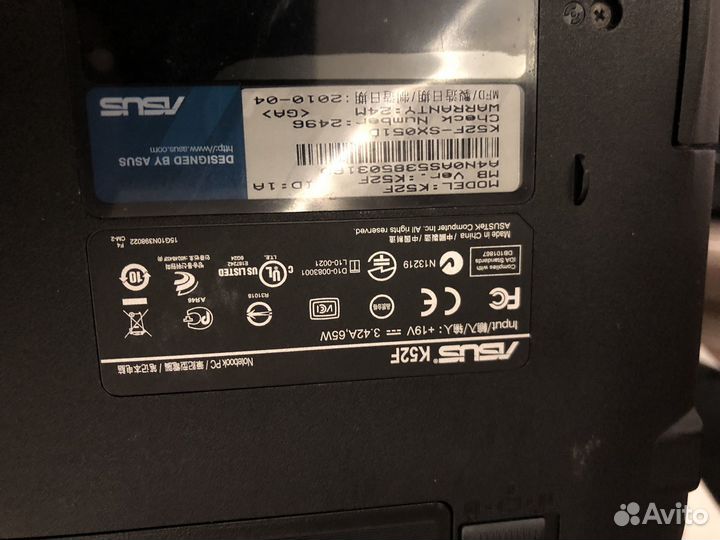 Ноутбук asus k52f