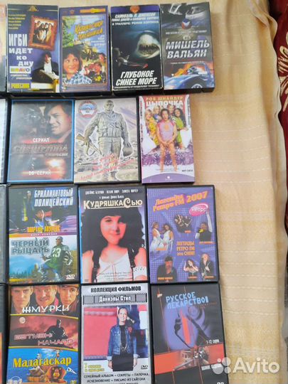 Касеты, видеокассеты и DVD диски