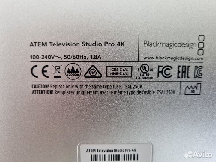 Видеомикшер Blackmagic Atem Television StudioPro4K