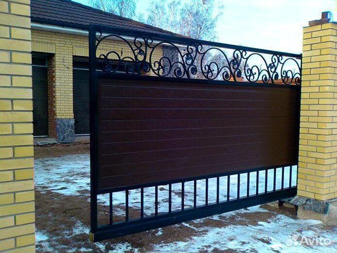 Откатные ворота с установкой