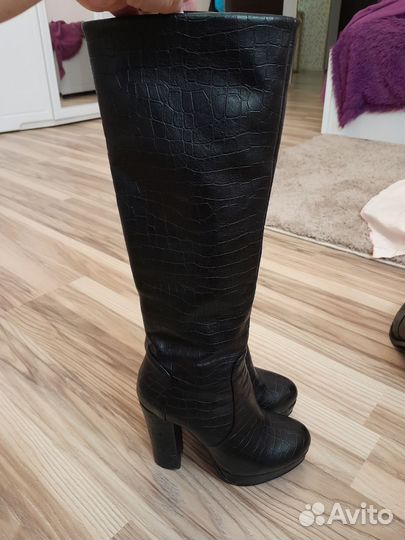 Сапоги деми 35, 36 размер деми на каблуке