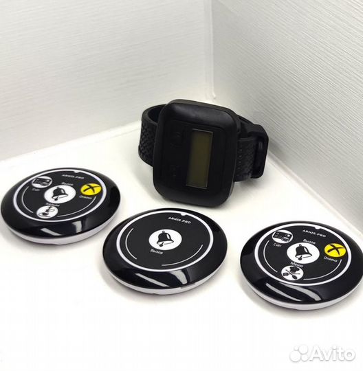 Кнопка вызова официанта, персонала с часами Эконом