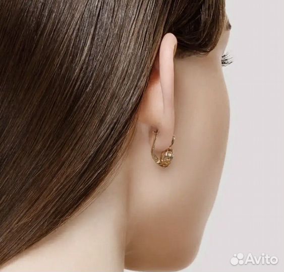 Серьги и кольцо с плавающими бриллиантами