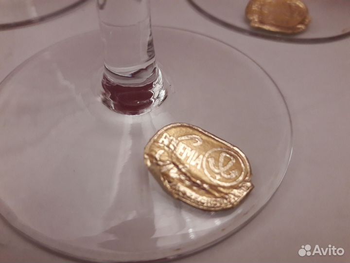 Фужеры стекло Богемия винтаж