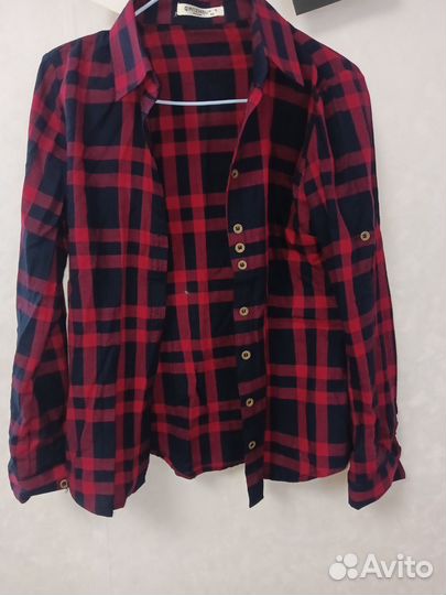 Рубашка в клетку женская 42 44