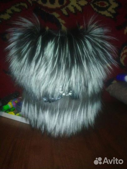 Шапка из меха чернобурки