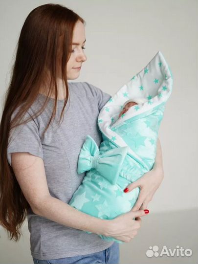 Конверт на выписку для новорожденных весна лето