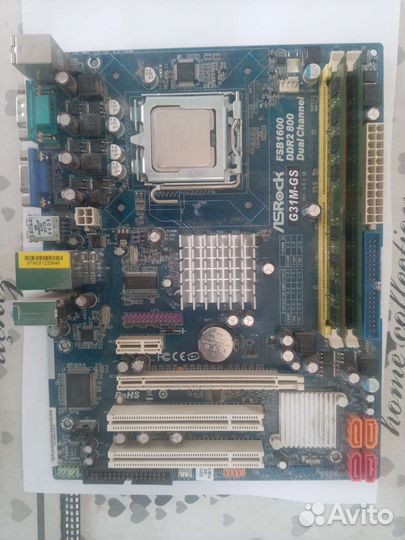 Материнская плата с процессором и памятью