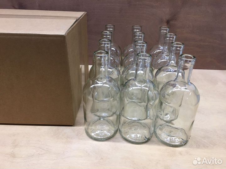 12 шт Бутылка стеклянная 0.5 Домашняя с пробкой