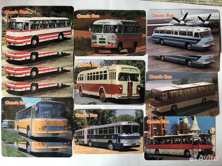Календарики советские автобусы