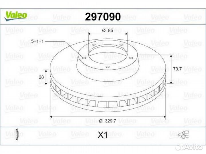 Тормозной диск Valeo 297090