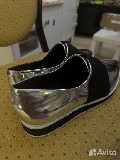 Серебряные ботинки karl lagerfield