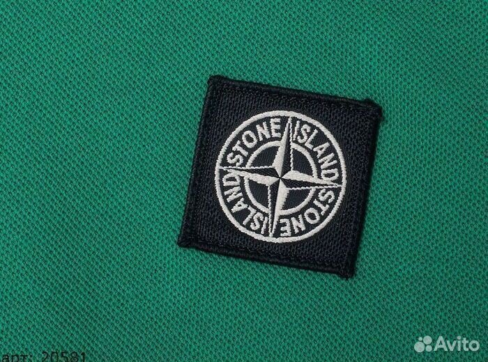 Поло Stone Island Зеленое