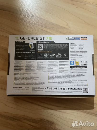 Видеокарта MSI GTX GeForce GT 710 1 GB