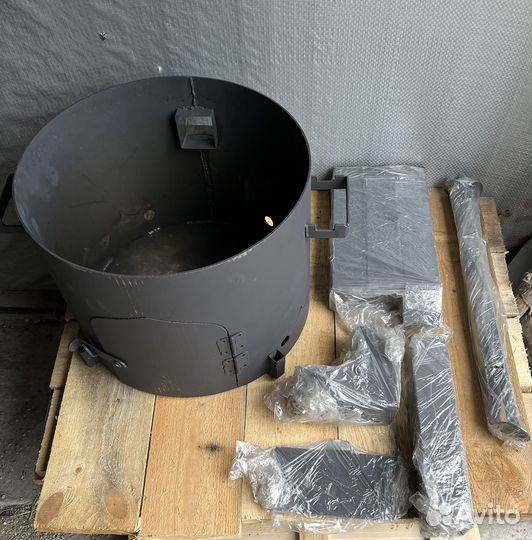 Печь для казана с дымоходом