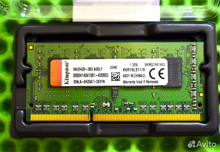 KingSton DDR3 L 1600 MHz 8 GB