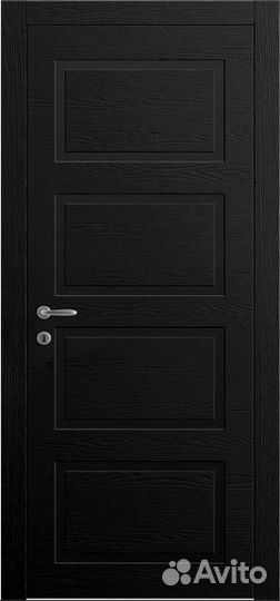 Межкомнатная дверь нео 4, глухая, неро 700x2000