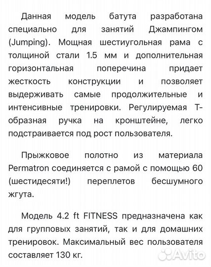 Батут спортивный