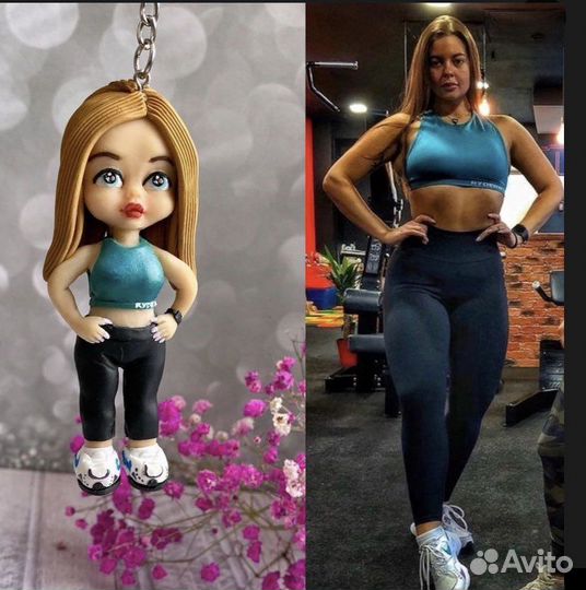 Кукла по фото, брелок, кружка, рамка ручной работы