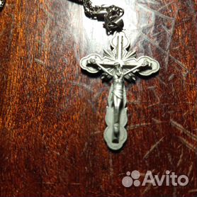 Нательный деревянный крест ручной работы (Православный)