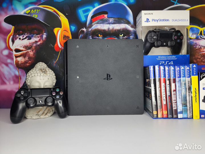 Sony PlayStation 4 slim /Идеальное состояние 90игр