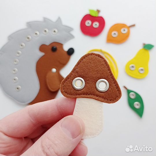 Игрушка шнуровка Ежик для детей 1-5 лет