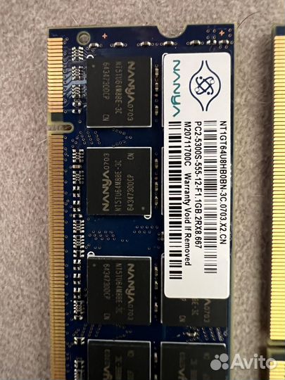 Оперативная память для ноутбука ddr2 1GB