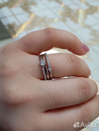 Серебряное кольцо женское 17